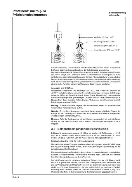 mikro g/5a PrÃ¤zisionsdosierpumpe - ProMinent