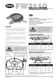 FW3110 SPECIFICATIONS - SAF-Holland