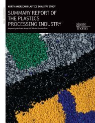 summary report of the plastics processing industry - Plante Moran