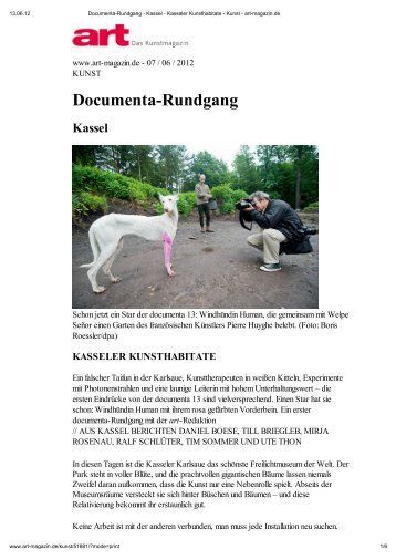 Documenta-Rundgang - Jan Frontzek Kulturmanagement