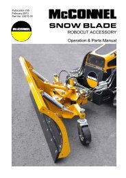 Snow Blade Operator & Parts Manual - McConnel