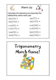 Reciprocal Trigonometric Ratios