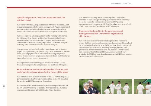 New Zealand Cricket Annual Report 2005 - 2006