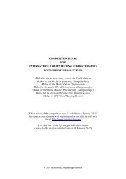 Rules for the Orienteering event in - International Orienteering ...