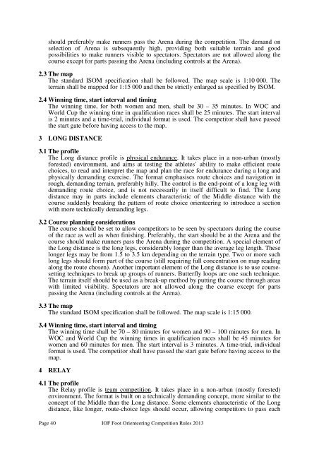 Rules for the Orienteering event in - International Orienteering ...