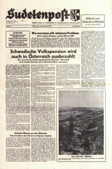 Schwedische Volkspension wird auch in Österreich ... - Sudetenpost