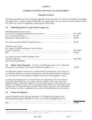 May 2007 1 of 8 ANNEX 5 SCHEDULE OF FEES, TONNAGE ... - liscr