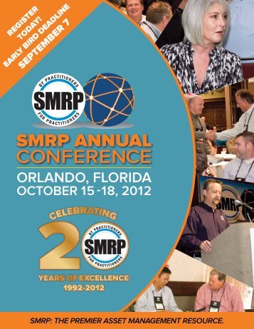 conference brochure - Society for Maintenance & Reliability ...