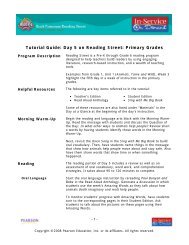 Tutorial Guide: Day 5 on Reading Street - my Pearson Training