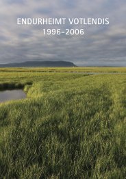 endurheimt votlendis 1996-2006 - RannsÃ³knastofnun landbÃºnaÃ°arins