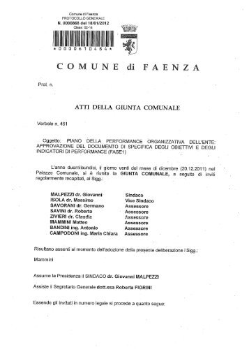 Fase 1 - Comune di Faenza