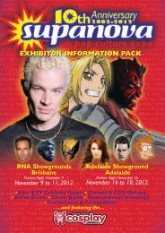 Exhibitor Info Pack - Supanova Pop Culture Expo