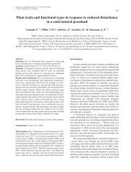 Plant traits and functional types in response to reduced ... - CNRS