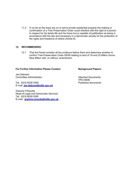 Tree Preservation Order No. 09/09 - New Forest District Council