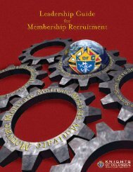 Leadership Guide for Membership Recruitment - Knights of ...