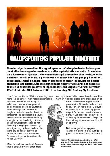 LÃ¦s om galopsportens populÃ¦re minoritet - skimlerne - Galopsport.dk