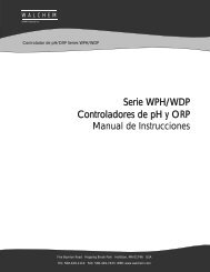 Serie WPH/WDP Controladores de pH y ORP Manual de Instrucciones