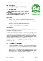 TRACHEOSTOMY ANAESTHESIA TUTORIAL OF ... - Anaesthesia UK