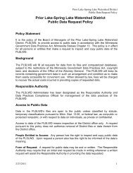 Prior Lake-Spring Lake Watershed District Public Data Request Policy