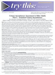 Urinary Incontinence Assessment in Older Adults Part I â Transient ...