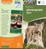 Jahresprogramm 2013 - Naturpark Spessart