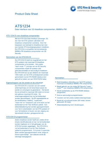 ATS1234 - DATASHEET - NL - De Beveiligingswinkel