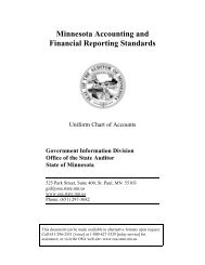 Minnesota Accounting and Financial Reporting Standards - Uniform ...