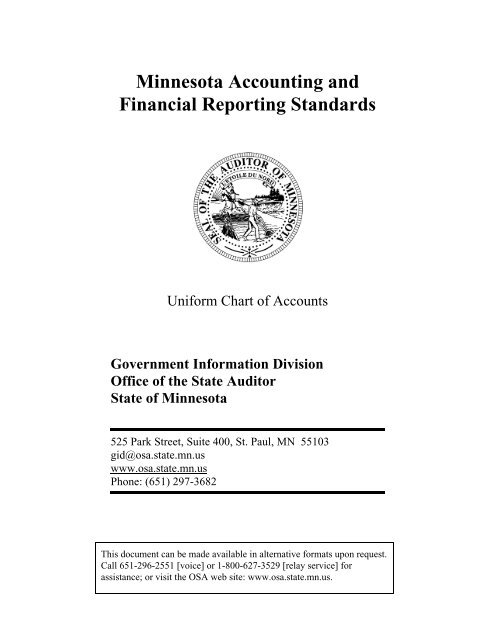 Minnesota Accounting and Financial Reporting Standards - Uniform ...