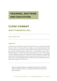Close Combat: Armys Fundamental Skill - Australian Army