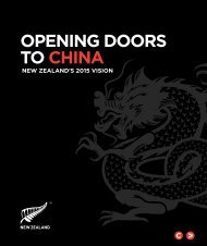 Opening Doors to China : New Zealand's 2015 Vision - Te Puni Kokiri