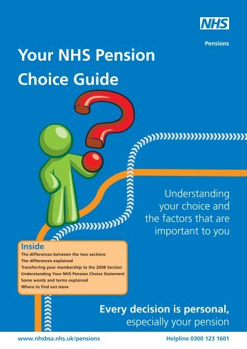 Pensions Your NHS Pension Choice Guide - NHS North Somerset