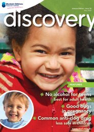 Issue 30, May 2009 - Murdoch Childrens Research Institute