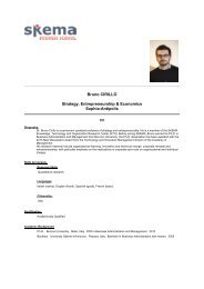 Bruno CIRILLO Strategy and Entrepreneurship Sophia-Antipolis