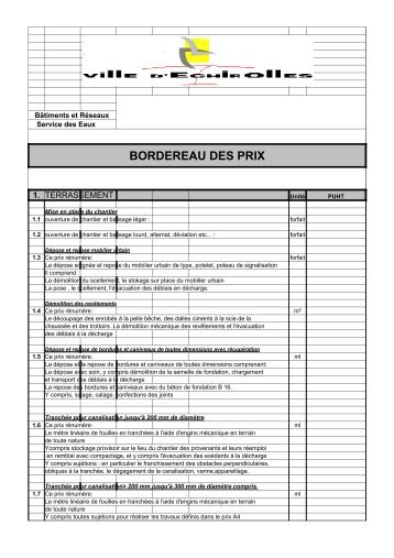 bordereau des prix unitaires PDF - 136.9 ko - Echirolles