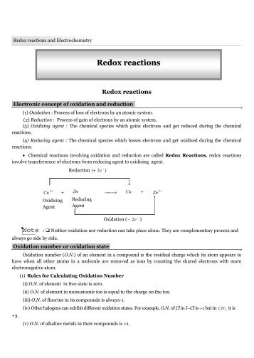 Redox reactions - TestBag