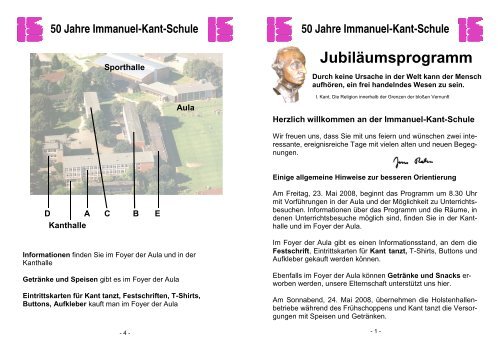 50 Jahre Immanuel-Kant-Schule JubilÃ¤umsprogramm