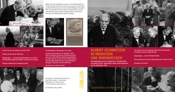 Albert Schweitzer in nierStein und rheinheSSen