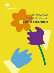 The Norwegian Tax Administration's service ... - Skatteetaten