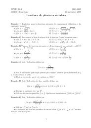 Fonctions de plusieurs variables - DMA