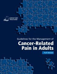 Guidelines for the Management of Cancer-Related Pain in Adults