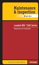 Maintenance & Inspection Guide Leaded ROLâ¢200 ... - Johnstech