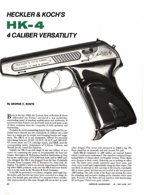 American Handgunner May/June 1977