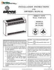 installation instructions owner's manual - NorthlineExpress.com