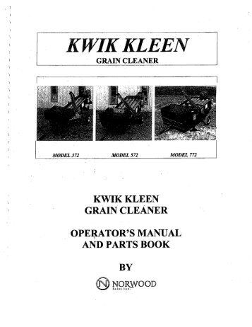 Kwik Kleen Operator Manual pdf - Norwood Sales