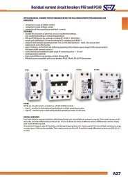 Residual current circuit breakers PFB and PCHB - SEZ Krompachy