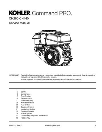 CH260-CH440 Service Manual - Kohler Engines