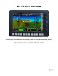 Migration from current EFIS systems to the iEFIS - MGL Avionics