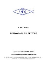 LA COPPIA RESPONSABILE DI SETTORE - Equipes Notre-Dame