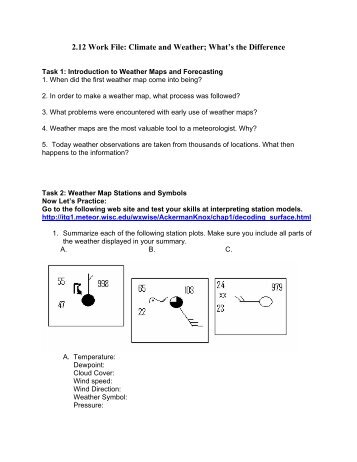 2.12 Work File: Climate and Weather; What's the Difference