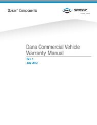 dana commercial vehicle warranty manual july, 2012